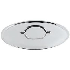 Pentole Agnelli Aluminium Round Lid With Steel Bridge, Diameter 22 Cm.