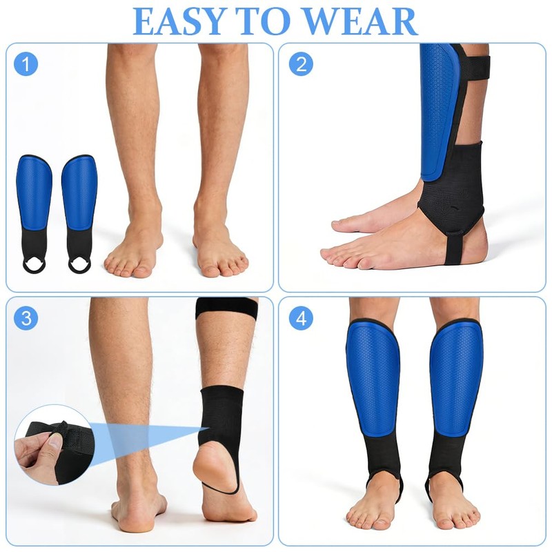 Beugo Football Shin Pads, Kids Football Shin Guards, Style B