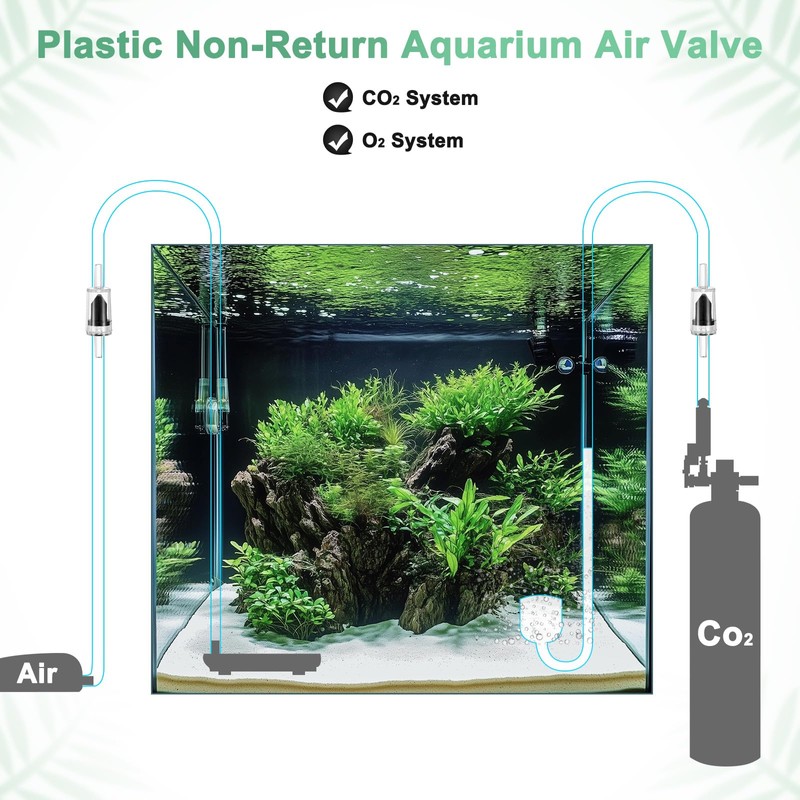 M METERXITY Aquarium Check Valves 1 Way Non-Return Stainless Steel