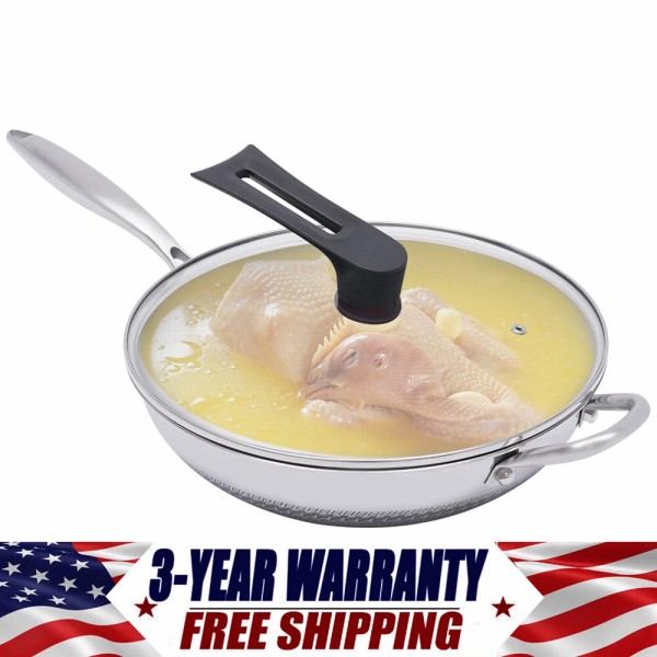 Unbranded Non Stick Double Sided Honeycomb Cooking Frying Wok Pan