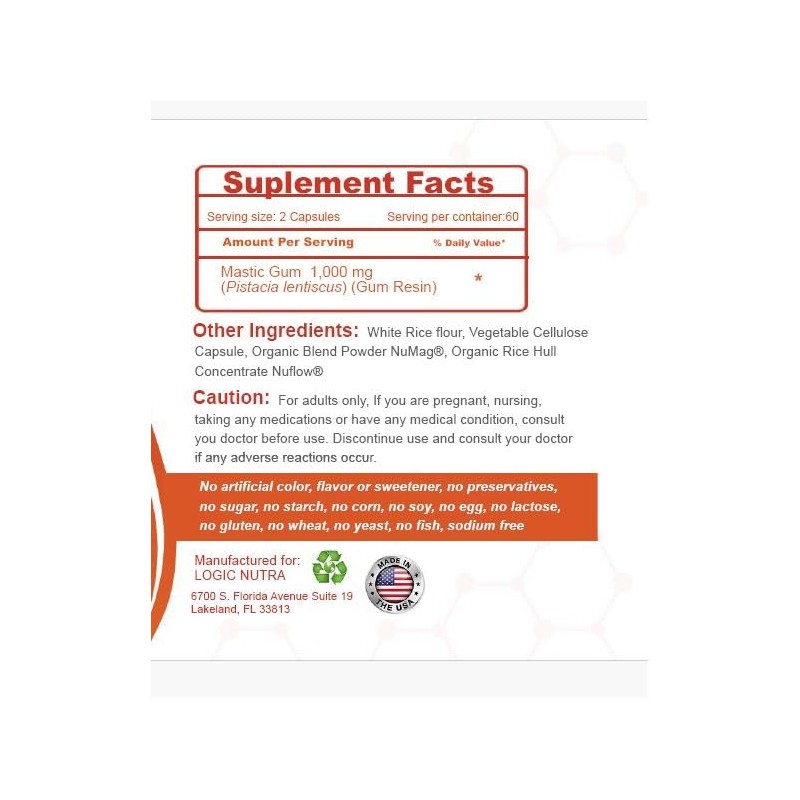 Logic Nutra Mastic Gum Supplement