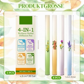 Pack of 8 Mullein Herbal Lung Cleansing, Herbal Purifier Pen, Mullein Lung Purifier, Lung Cleansing Inhaler, Gentle Formula, Suitable for Men and Women
