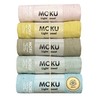 Moku Face Towels, 5-Piece Set, 33×100cm, Made in Japan, Ideal