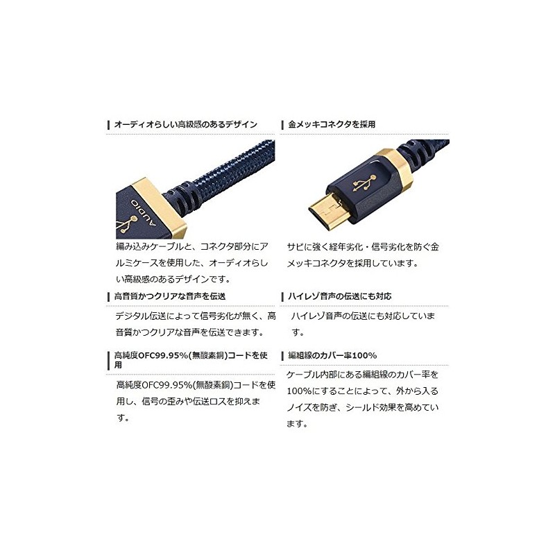 エレコム DH-AMB12 AVケーブル 音楽伝送 A-microBケーブル USB2.0 1.2m