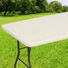 Smiry Rectangle Tablecloth, Elastic Fitted Flannel Backed Vinyl Tablecloths for