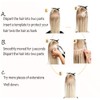 LaaVoo Bonded Real Hair Extensions, Keratin, Remy Hair, Black, 45