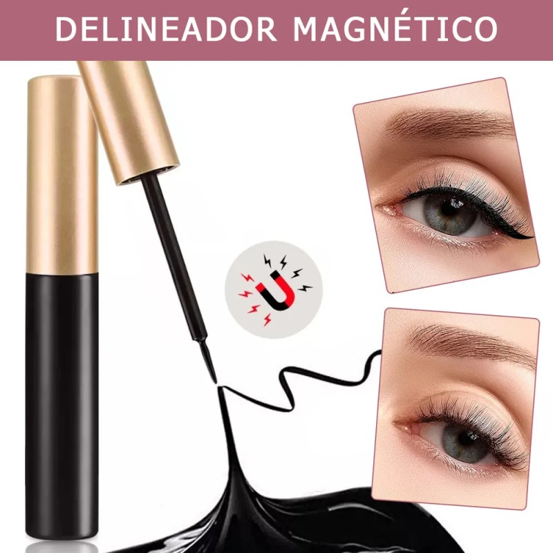 Kit de Pestañas Magnéticas Hapemein 10 con Aplicador y Delineador