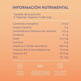 Kit Inmune Vitaminas C D Zinc Jengibre Melena Leon Sabor Sin sabor Moods                                                                              