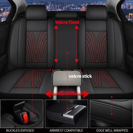 Unbranded For Ford Maverick 2022 2023 PU Leather Accessories 5-Seat Covers Cushion Pad