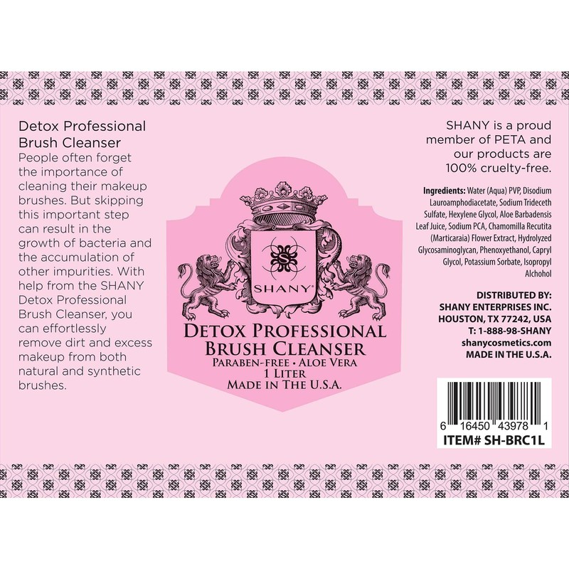 SHANY DETOX Professional Makeup Brush and Sponge Shampoo, Brush Cleanser,