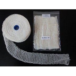 10 m Kaliber 20 Roasting/Rolled Roast Netting/Smoke Net with a diameter of approx. 160 mm Spout