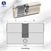 HAFIX® Double Cylinder Lock 25/30 mm without Emergency & Danger