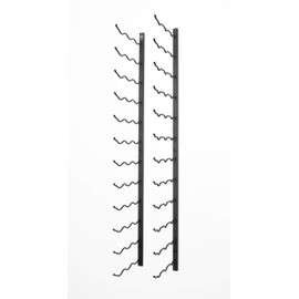 VintageView Wall Series (4 Ft) - 36 Bottle Wall Mounted Wine Rack (Satin Black) Stylish Modern Wine Storage with Label Forward Design