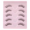Ruairie False Eyelashes Natural Half Lashes With Clear Band 5