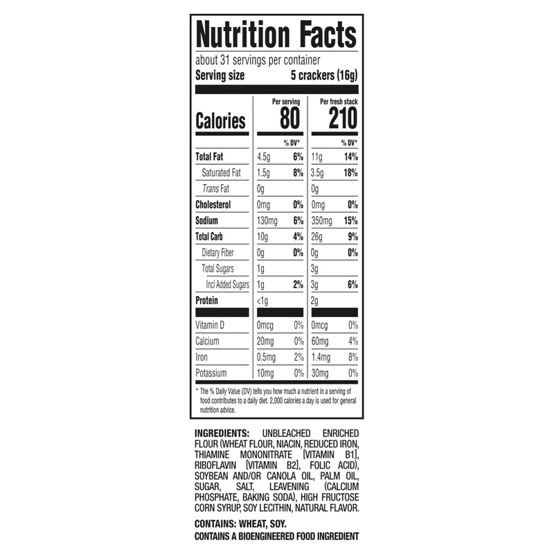 RITZ Fresh Stacks Original Crackers, Bulk Travel Snacks, Family Size,