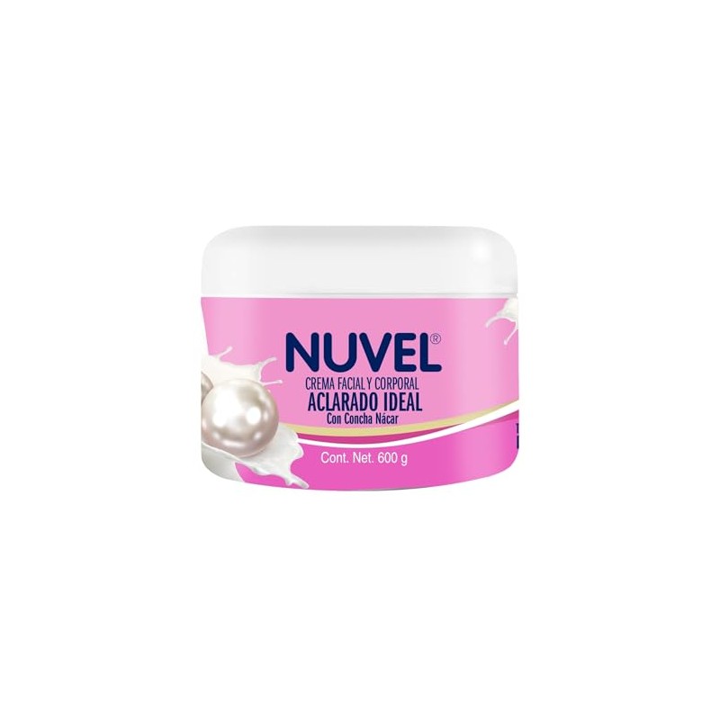 Nuvel Crema Aclarante Corporal Facial Concha Nácar 600g Piel Hidratante