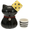 Kotobuki 120-603 Bohemian Black Cat Sake Set, Black