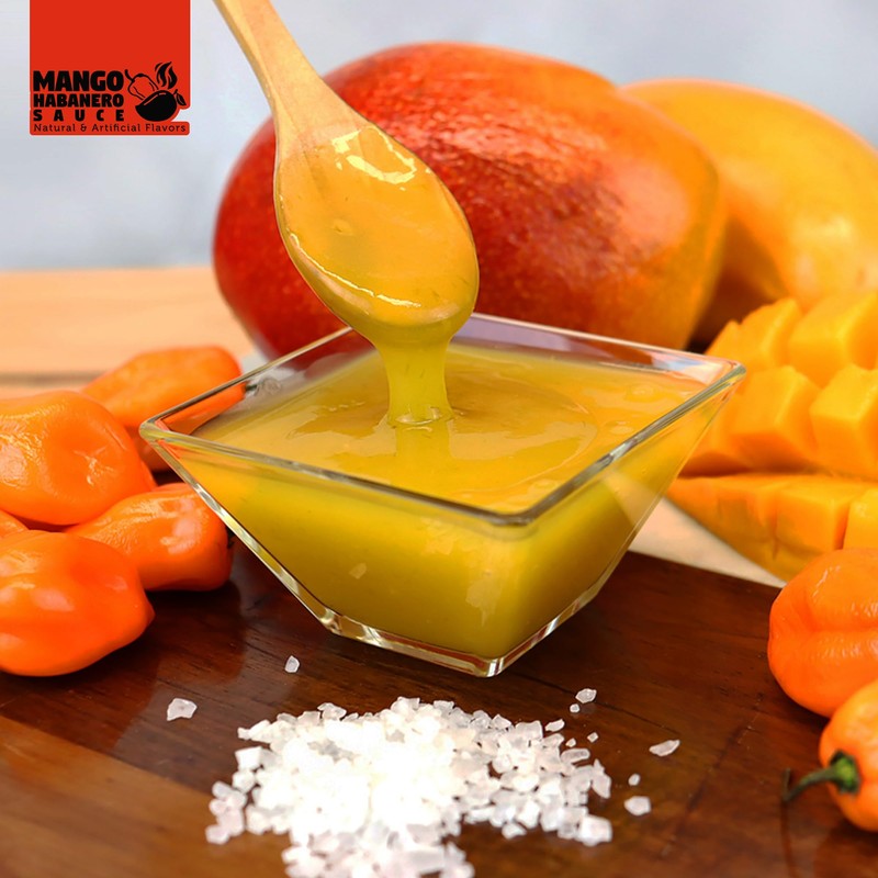 Mr Wings Mango Habanero Sauce 1 Gallon (128 Fl Oz).