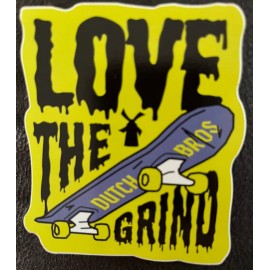 *NEW* Dutch Bros Sticker SEPTEMBER 2023 Love The Grind Skateboard Yellow & Black