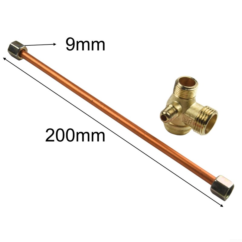 Air Compressor Check Valve and Hose, 200mm Exhaust Pipe with