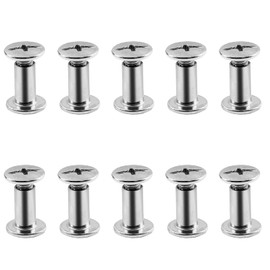 Cionyce 50 Sets M5 x 10mm Chicago Screw Posts Binding Screws, Phillips Chicago Binding Screws Assorted Kit for Leather, Scrapbook, Book, Photo Albums