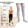 TED Hose Compression Stockings, Anti Embolism Stockings, 2Pairs Thigh High