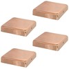 6x6 Copper Flat Top Post Caps (4-Pack) - Extended Lip