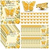 36 Sets Memorial Funeral Favors Yellow Rose Butterfly Enamel Lapel