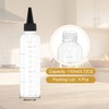 PATIKIL 110 Ml/4 oz Plastic Squeeze Bottles with Black Top