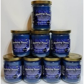 Smoke Odor Exterminator 13oz Jar Candle, Blueberry Dreamz Eight Pack.