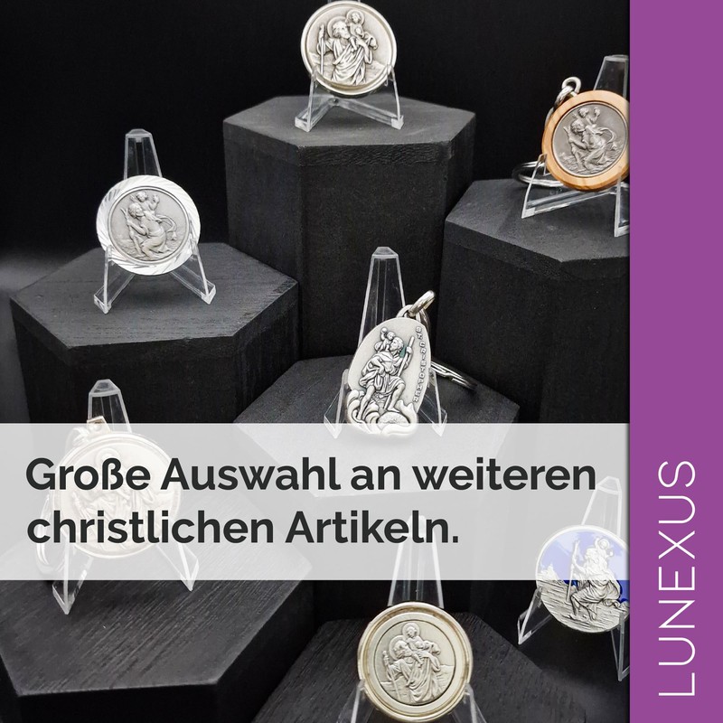 Lunexus St Christopher Car Magnet Ø 2.6cm - Metal, Gold