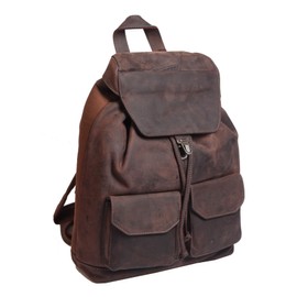 Greenburry Vintage Shoulder Bag Brown 32 x 36 x 15 cm Leather Backpack, brown