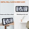 14.5'' Rechargable Large Digital LCD Wall Clock with Backlight Glow