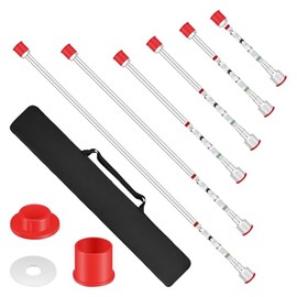 6-Piece Set of Extension Poles, Airless Paint Sprayer Gun Tip Extension Pole,for Airless Paint Gun Wand, Black Carrying Pouch Included for Easy Storage (8in 12in 16in 20in 30in 40in)