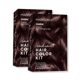 Madison Reed Radiant Hair Color Kit | 5NRM Dark Mahogany Red with Auburn Tones (Trieste Red) for 100% Gray Hair Coverage | Dimensional Permanent Hair Dye | PPD-Free & Ammonia-Free | 2 Pack