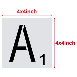 4 Inch Scrabble Letters Stencil for Painting on Wood Laser Cut Painting Stencil for Home Decor & DIY Projects, Family Names