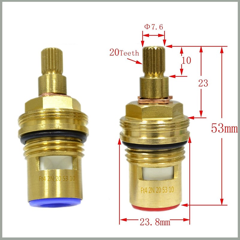 SmartDIY Damixa 1/2 Inch Ceramic Quarter Turn Top Valve Brass