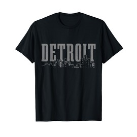 Detroit Skyline Pride Vintage Detroit Michigan T-Shirt