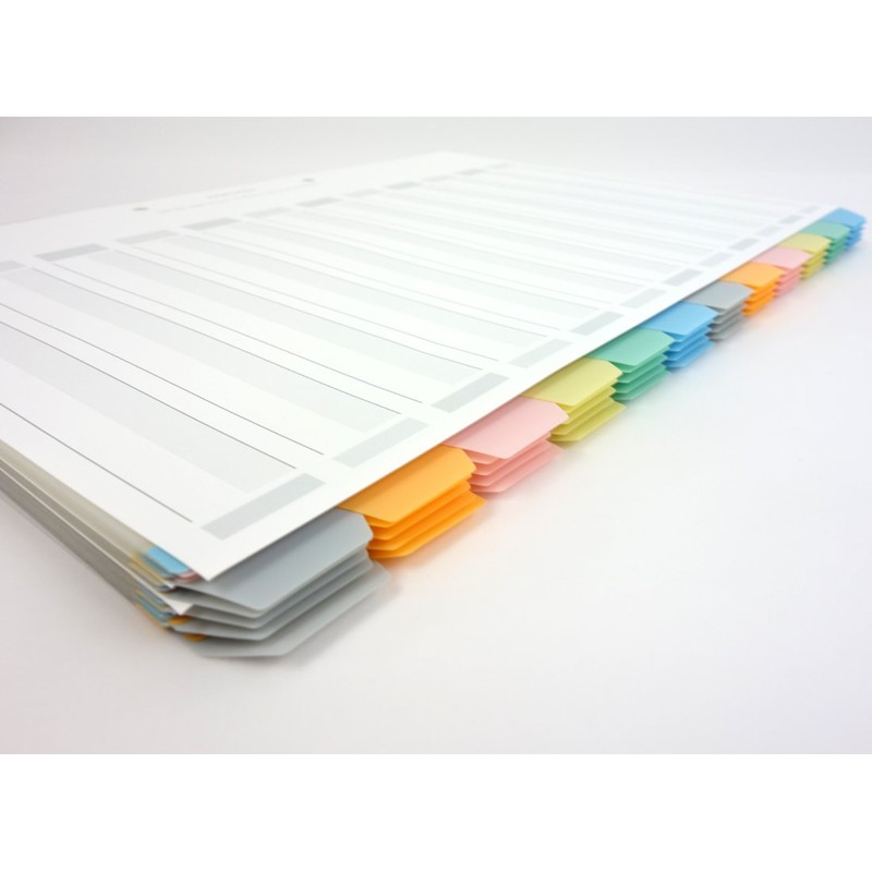 コクヨ ファイル インデックス 仕切カード PP A4 12山 5組 シキ-P100