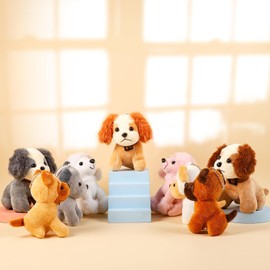 Niceup 40PCS Dog Puppy Party Favors 4-5in Small Stuffed Animals Keychains Class Pet Adoption Toys for Kids Bulk Dog Paw Doll for Party Bag Goodie Bag Stuffer Gift Fillers