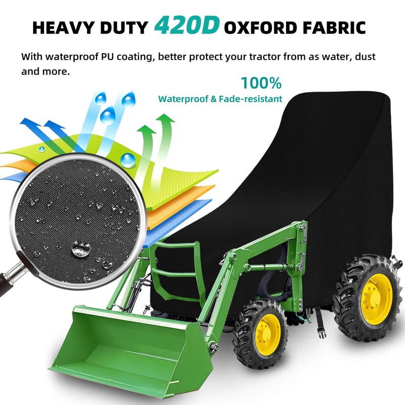 Tractor Cover, Waterproof Compact Utility Tractor Cover, Windproof Compact Tractor