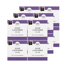 Aeban Company Happy Bath Lavender Soap Bath Hand Body Face Shower Cleansing Soap 90g 12pcs