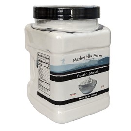 Potato starch gluten free by Medley hills farm 1.5 lbs. in Reusable Container - No Artificial Ingredients or Preservatives, Great for Thickening, Cooking and Baking - Gluten Free - Kosher