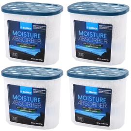 ZARPAX Moisture Absorber Activated Charcoal 18 oz/510g | Removes Moisture, Damp, Humidity & Odors | Odor Absorber | Moisture Trap for Bathroom, Closet, Kitchen & Small Spaces | Set of 4