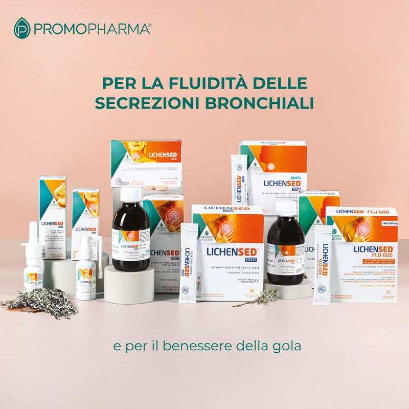 Lichensed Flu 600 - Integratore Alimentare per Mal di Gola,