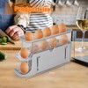 Rolling Egg Holder, Egg Container for Fridge, 3-Tier Egg Organiser,