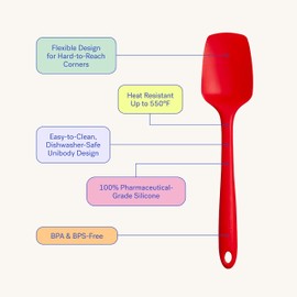 GIR: Get It Right Premium Seamless Spoonula - Non-Stick Heat Resistant Silicone Scraper Spatula - Perfect for Mixing, Serving, Scraping, Stirring, and More - Ultimate - 11 IN, Sage