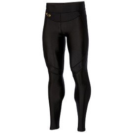 Gunze RIZAP Men's Compression Leggings, Hip Lifting, 10/4 Length, Black