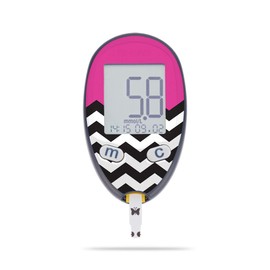 MightySkins Skin Compatible with Abbott Freestyle Freedom Lite - Hot Pink Chevron | Protective, Durable, and Unique Vinyl Decal wrap Cover | Easy to Apply, Remove, and Change Styles | Made in The USA