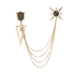Knighthood Golden Lapel Pin Badge Coat Suit Wedding Gift Party Shirt Collar Accessories Brooch for Men,KN32, Standard, Metal, no gemstone
